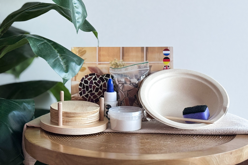 DIY-Paket Mosaik-Untersetzer (inkl. Halter)
