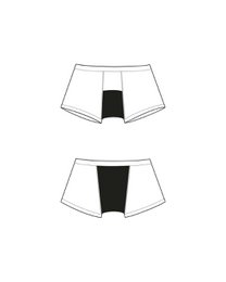 Menstruationshose Boyshort Mädchen – starke Absorption (schwarz, rosa Aufdruck)