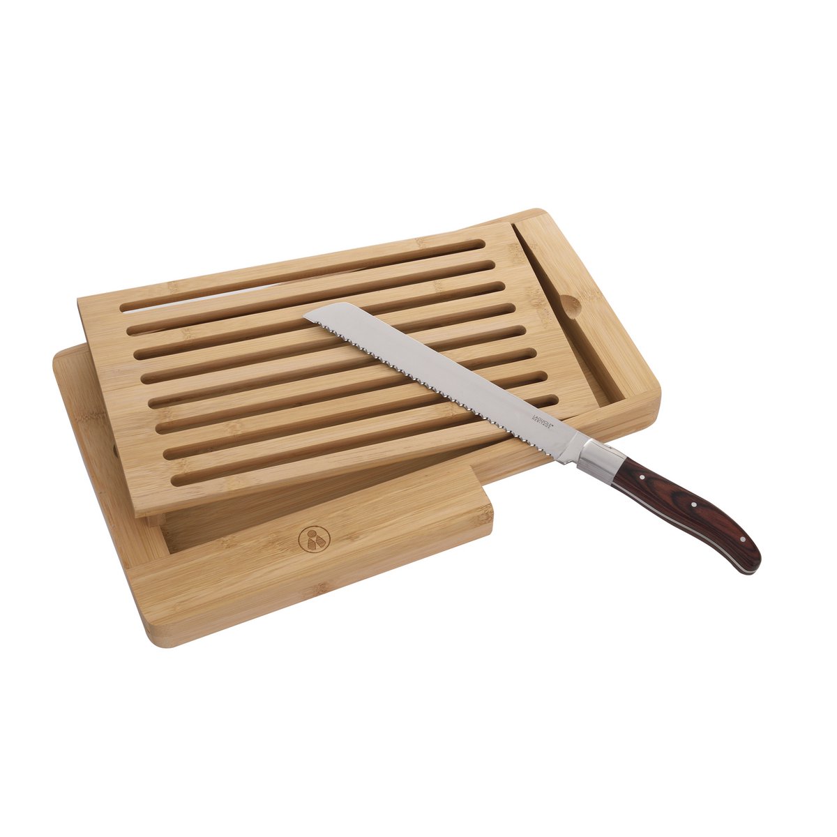 Coltello da pane e tagliere in legno di bambù LAGUIOLE HERITAGE
