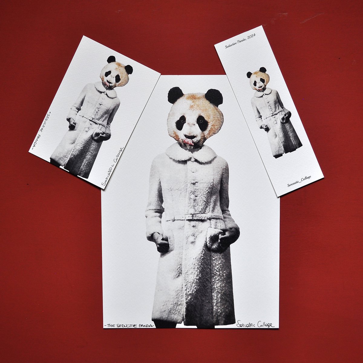 Surreal Collage Art Print Set – A4 Print + Postcard + Bookmark | Contemporary Gift Bundle
