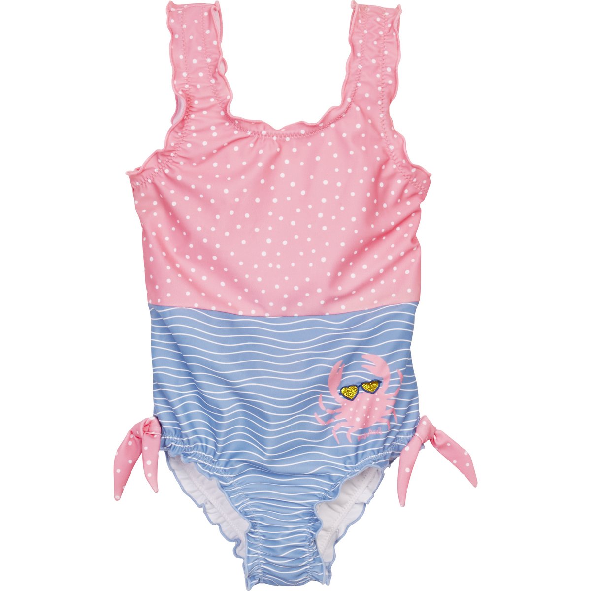 UV protection swimsuit crab - blau/pink