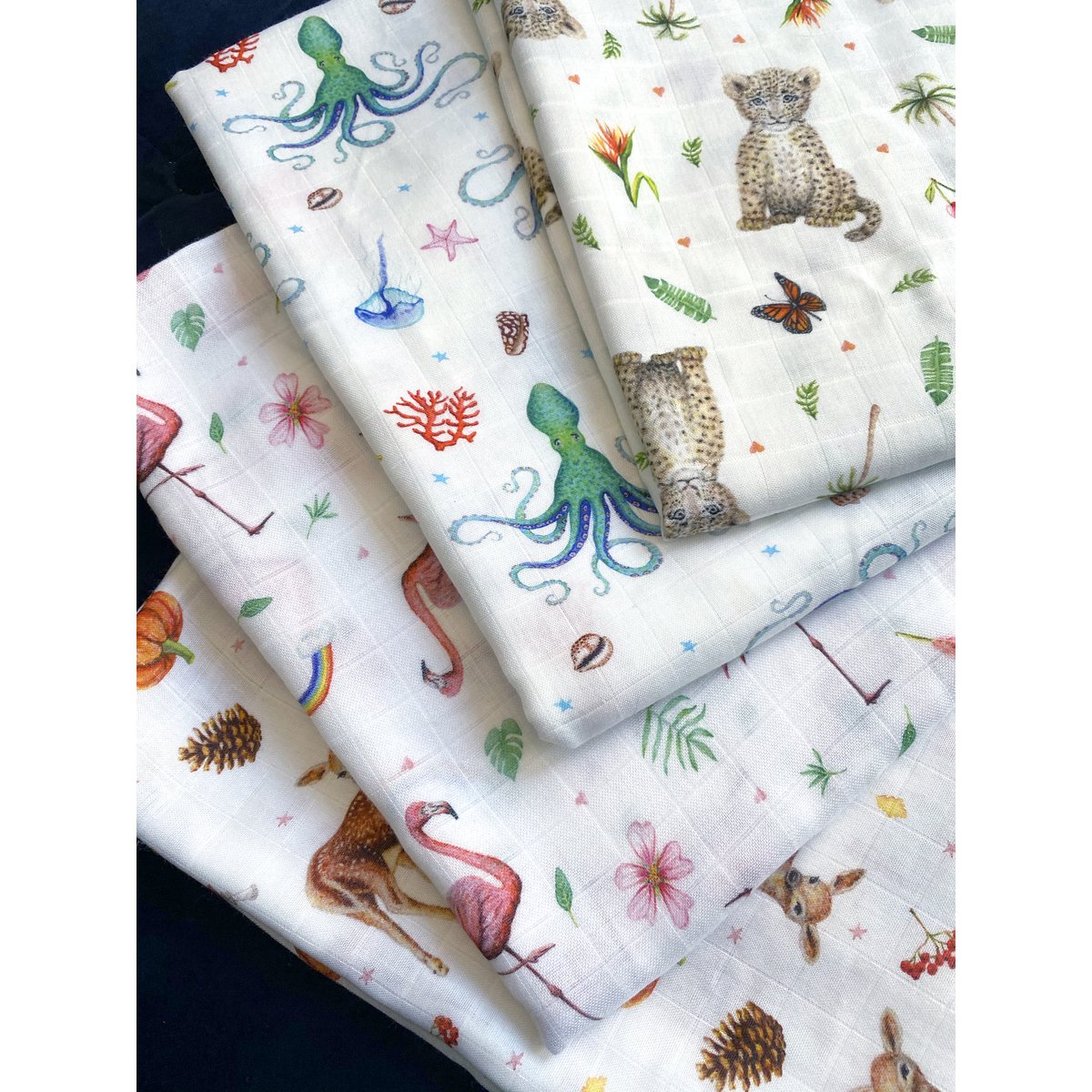 XL Musselintuch Baby Leopard - 120cm