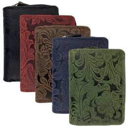 Pung Dame - Buffalo Læder - Læder - RFID - Blomsterprint - I 5 farver