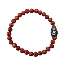 Dames armband Goudvloed 6 mm met basic kraal