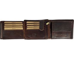 Wallet Men Brown RFID Anti Skim Billfold