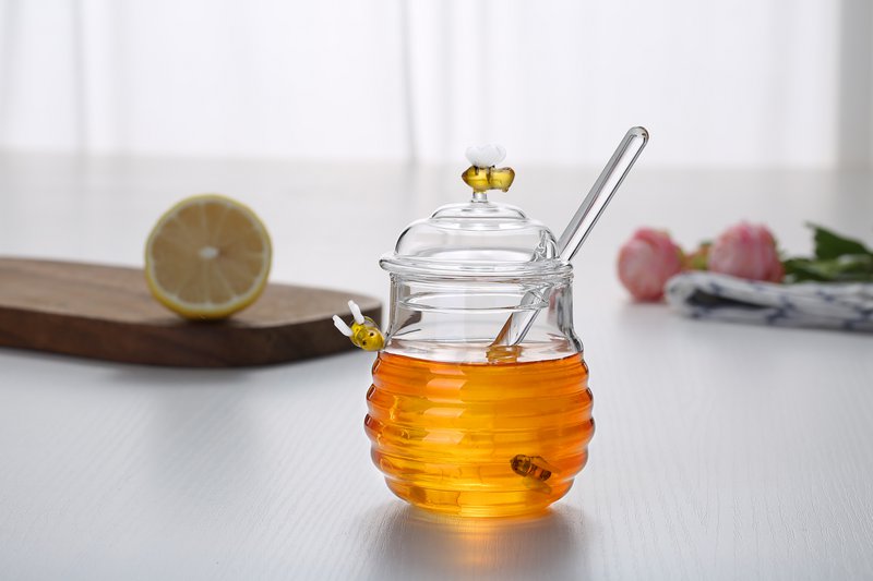 Bienenhonigtopf aus Glas, 280 ml