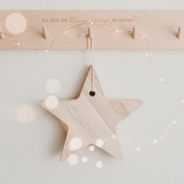 Porte-cartes étoile en chêne 20cm (UE = 6 pcs.)