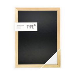 Magnetic chalk board with wooden frame (30x40cm)