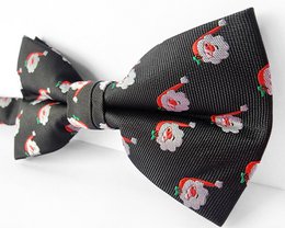 Fliege – Schwarz mit Weihnachtsmanngesicht