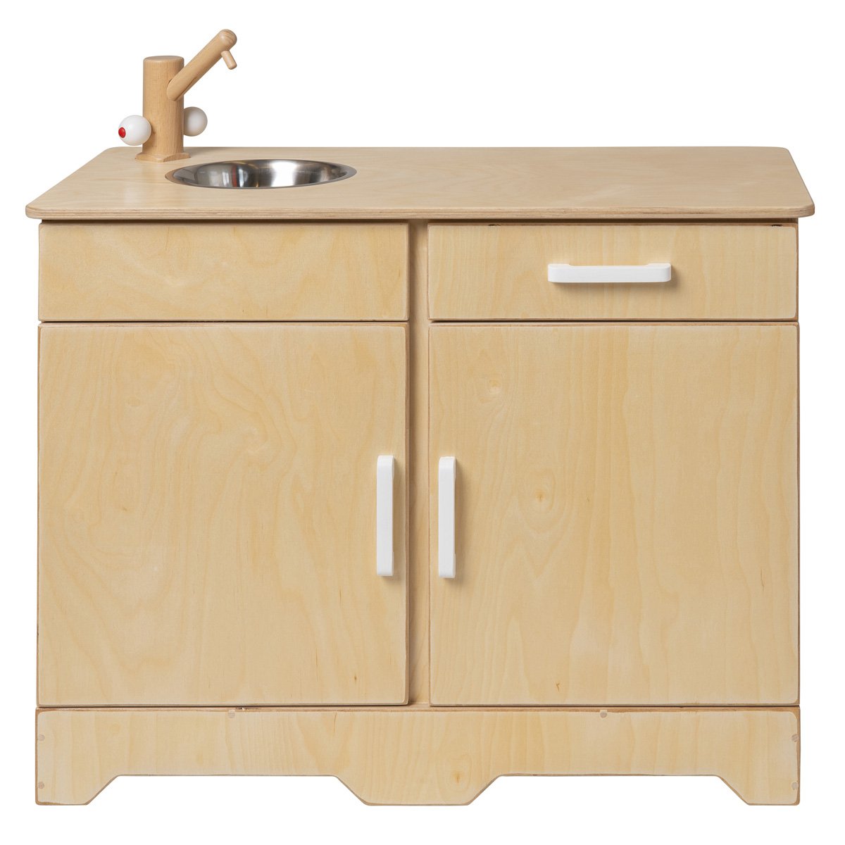 Cocina / cocina de juguete de madera Van Dijk Toys - Natural con blanco (calidad de cuidado infantil)