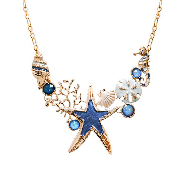 Collier marin émaillé