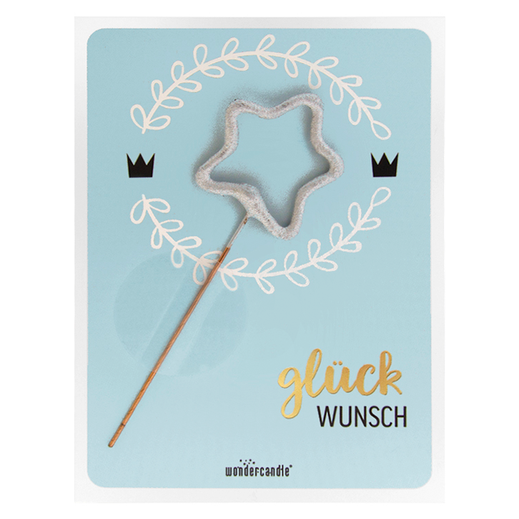Glückwunsch hellblau Mini Wondercard #287