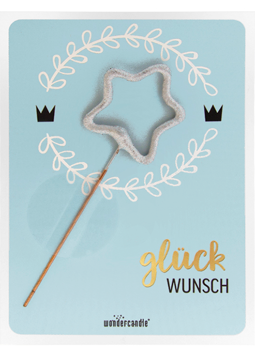 Glückwunsch hellblau Mini Wondercard #287