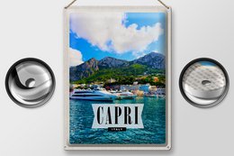 Tin Sign Travel 30x40cm Capri Italy Island Sea Vacation