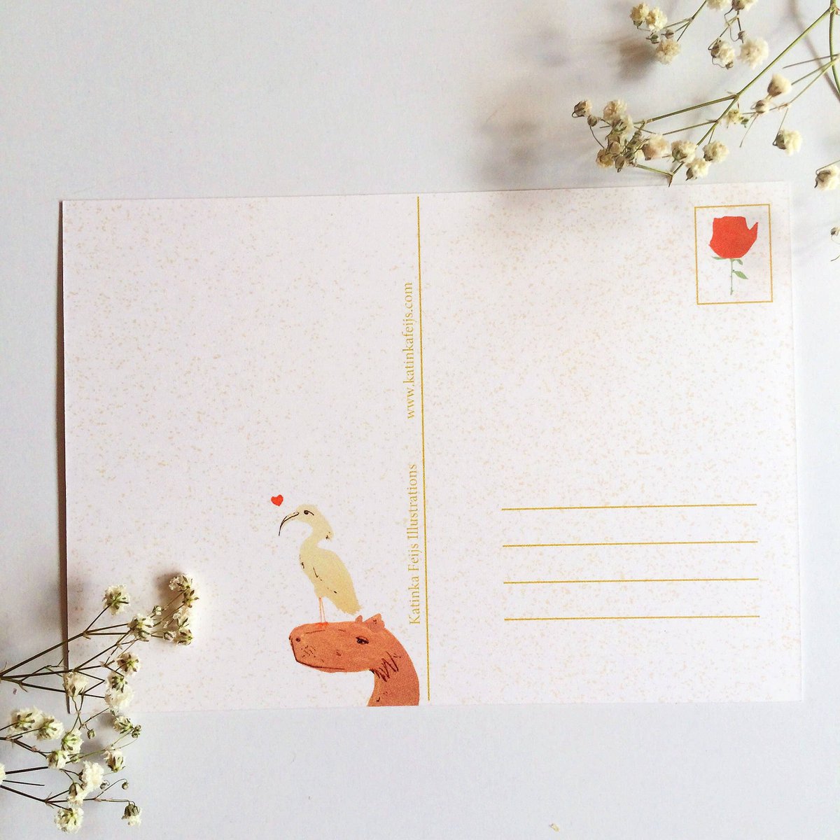 Capybara Baby / Birth Postcard NL (eco friendly)