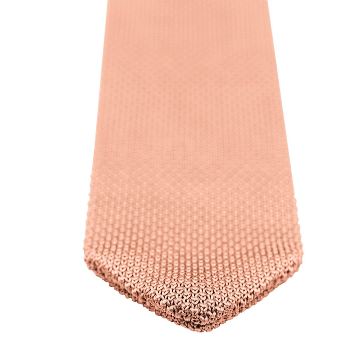 Rosenquarz-Strickkrawatte und Einstecktuch-Set