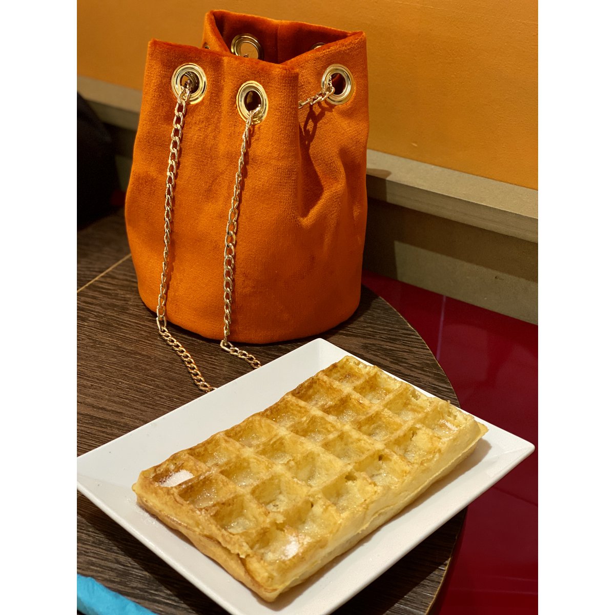 Sac Seau VELOURS ORANGE ROTE