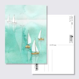 Einfache Postkarte - Segel