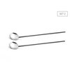 Stainless steel drinking spoons - set 2