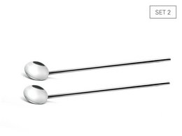 Stainless steel drinking spoons - set 2