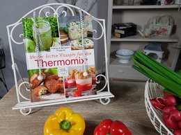 Cookbook stand - white
