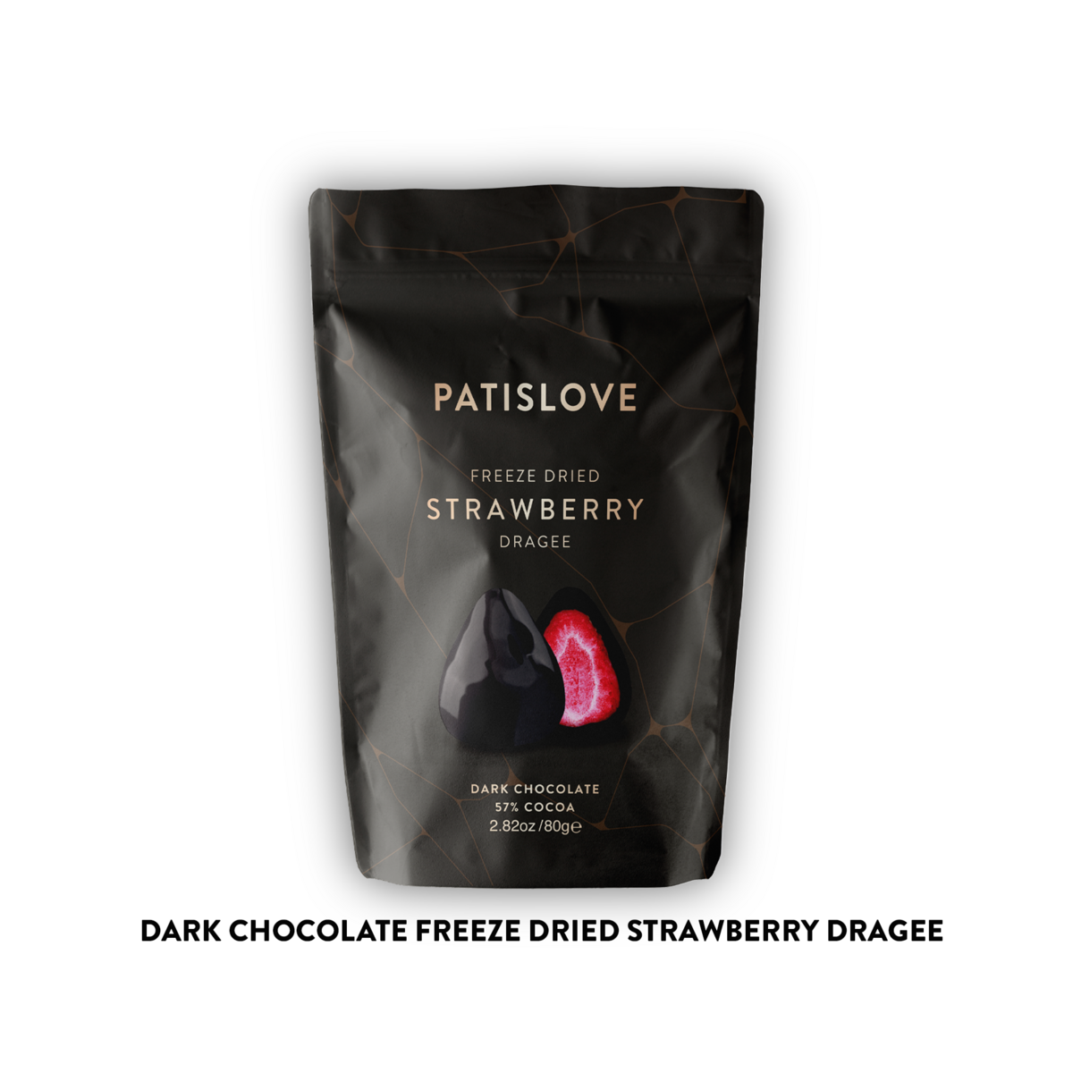 Strawberry Dragee Dark Chocolate, 80G