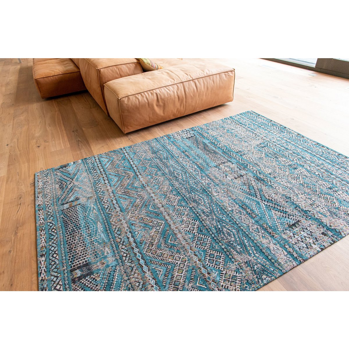 Eco Rug - Zemmuri Blue - Vloerkleed bruin en blauw