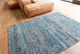 Dywan Eco - Zemmuri Blue - Dywan brązowo-niebieski