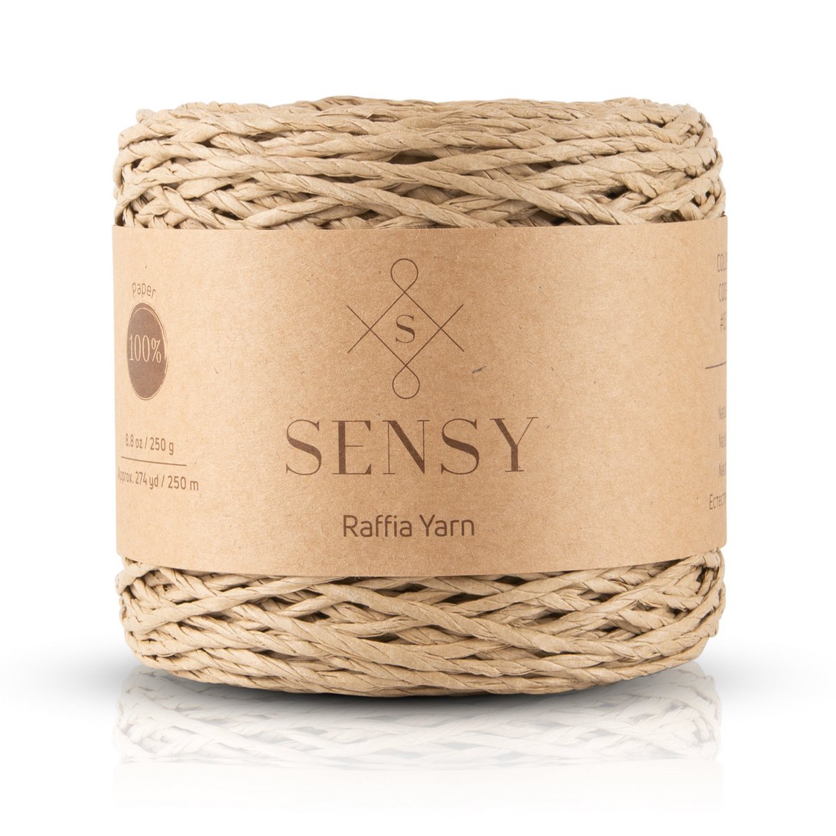 Sensy Premium 274 iarde %100 filato di rafia di carta
