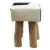 stool cow black square 45cm
