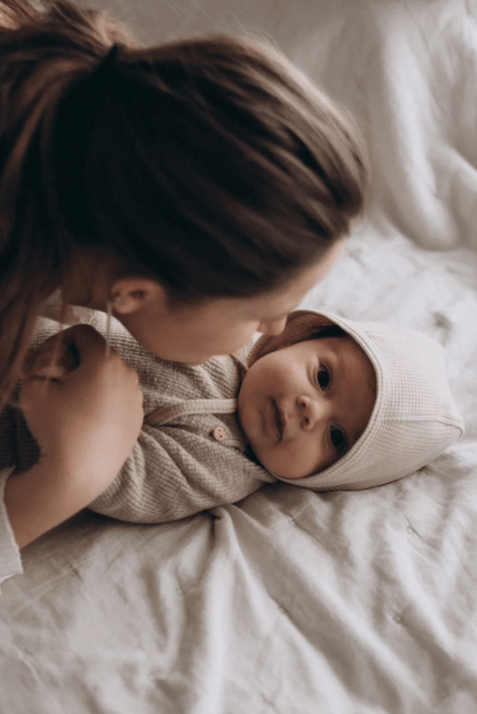 TISU baby bonnet, Ecru