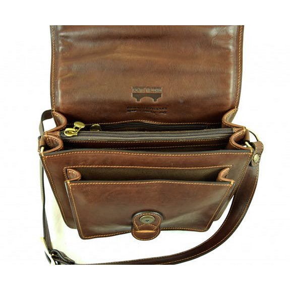 Bolso señora de piel 23,5 cm. largo x 20 cm. altura
