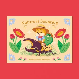 Carte postale « Mimi & Bobby - Naturen er smuk» - A6