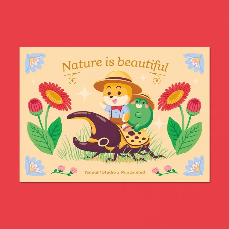 Carte postale  « Mimi & Bobby - Nature is beautiful » - A6
