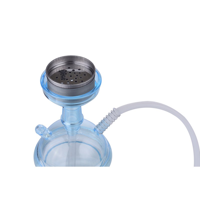 Shisha-Komplettset – ideal für Reisen, Strand, Festivals – Shisha mit Silikonschlauch, Zange, Wasserpfeife, komplettes modernes Acrylglas-Set