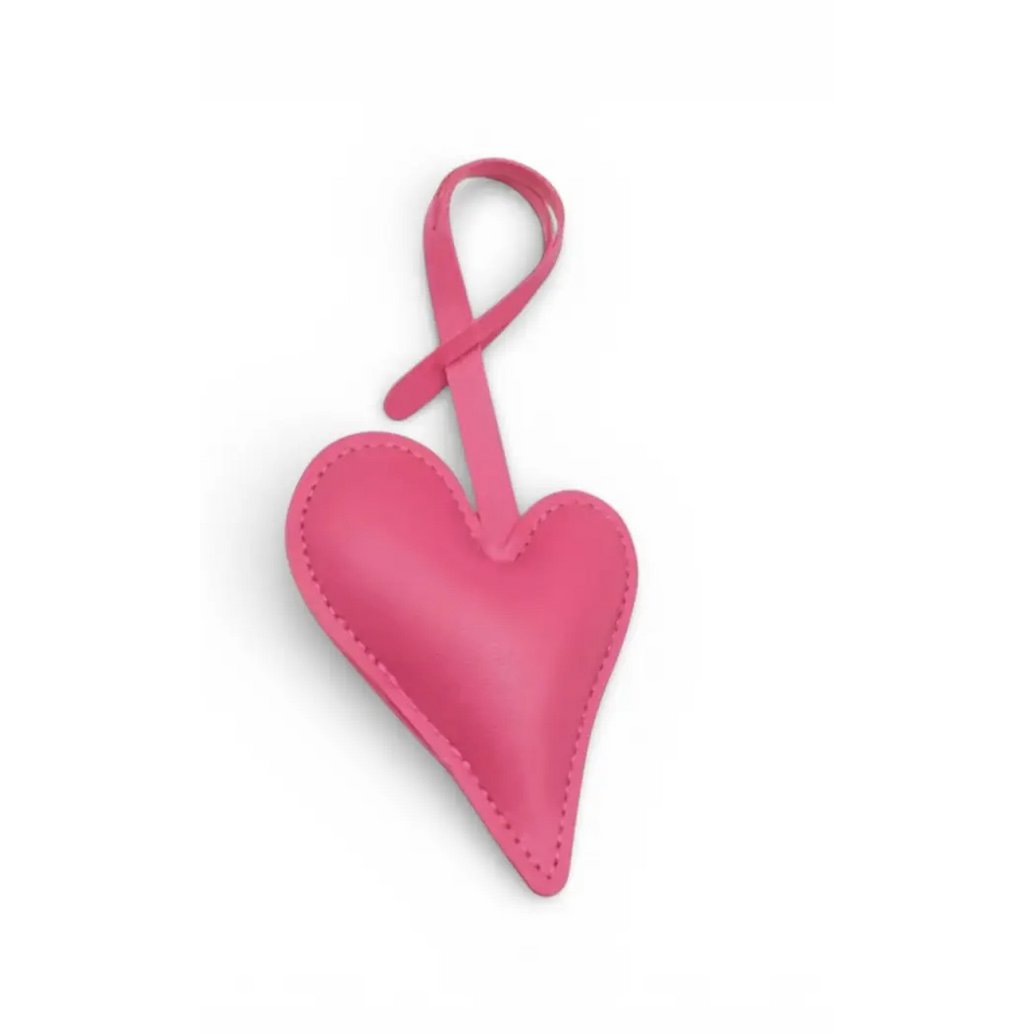 Keychain - Heart Shaped Bag Charm - Pink