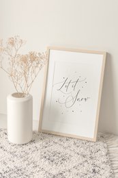 Kerst poster Let it snow, Kerst print sneeuwvlokken