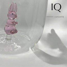 Szklany kubek z 3D figur-rabbit-380 ml