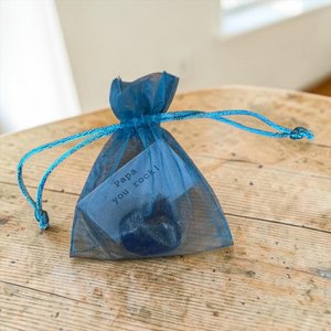 Sodalite Papa you rock! Organza Bag 7x9cm