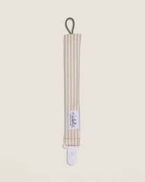 Attache Tétine Classique en coton enduit  Olive