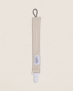 Classic Pacifier Clip in Olive coated cotton