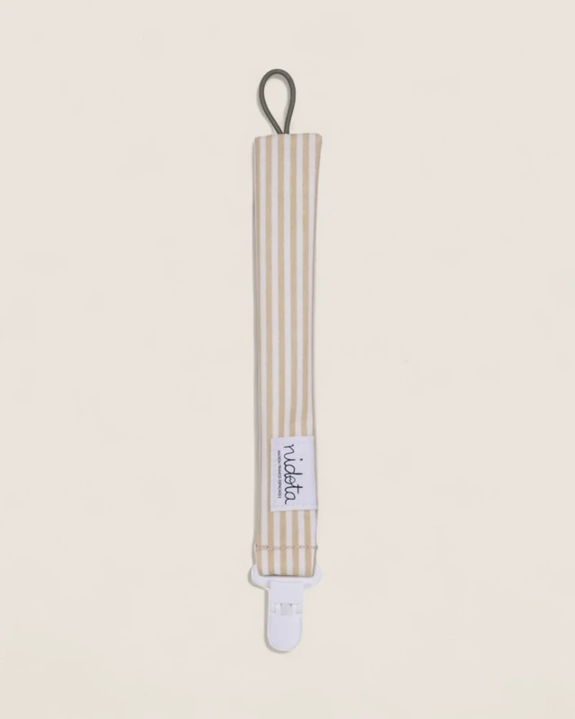 Classic Pacifier Clip in Olive coated cotton