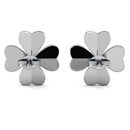 Kleeblatt-Ohrringe – Silber und Kristall