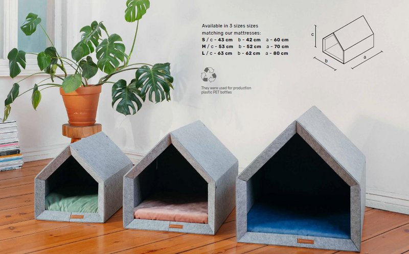 Pethome Perfekt hus til en hund og en kat - lysegrå/genanvendt