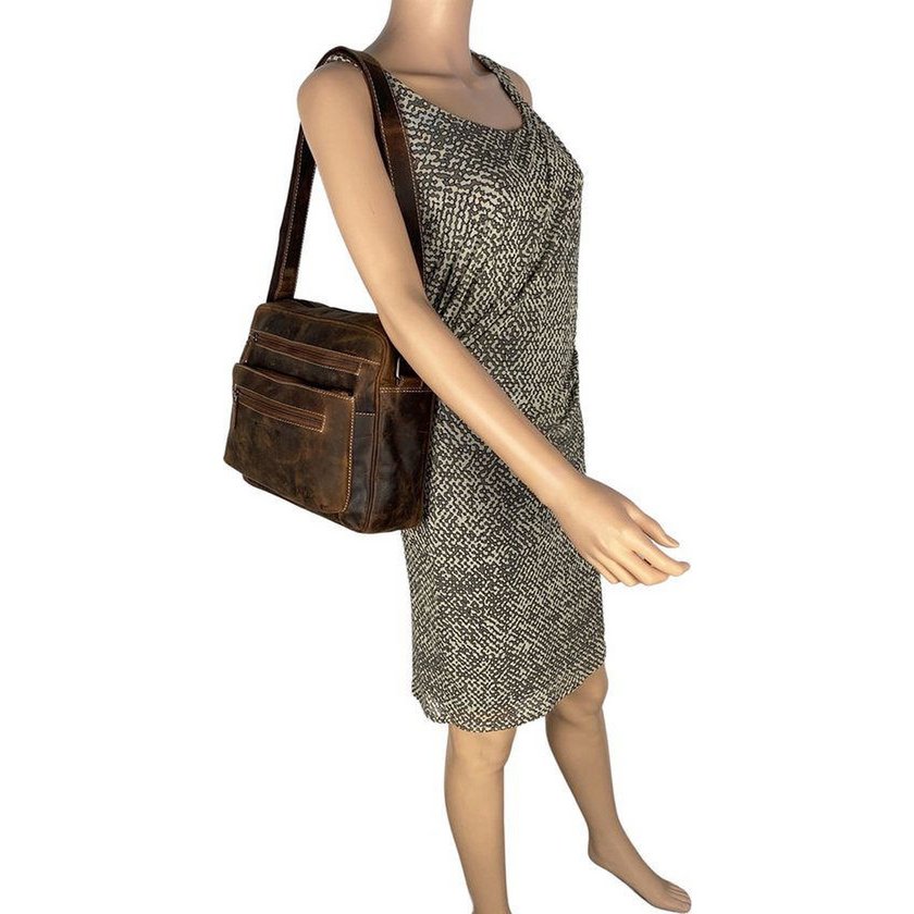 Sac à bandoulière Arrigo pour dames - Cognac Buffaloer Crossbody Bag