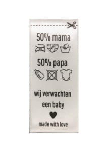 WASLABEL • WIJ VERWACHTEN EEN BABY