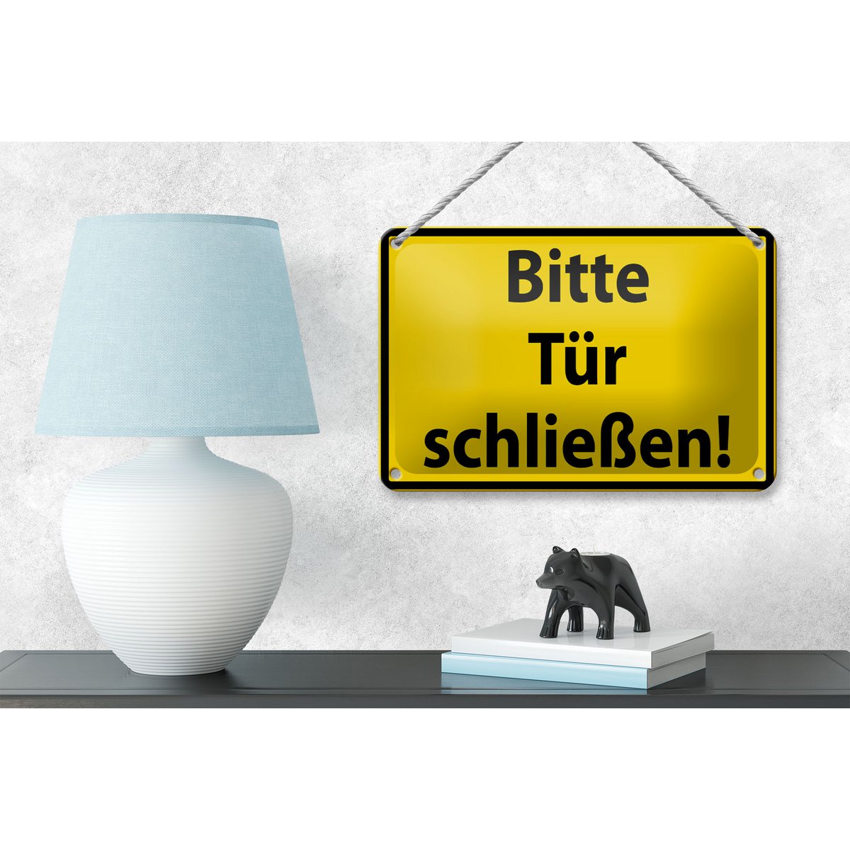 Tin sign warning sign 18x12cm Please close door decoration