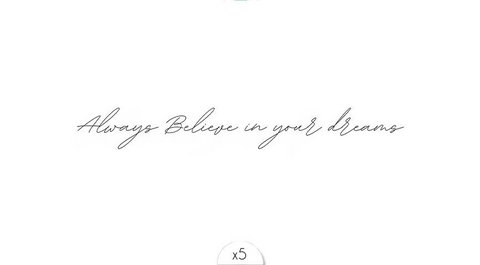 Tatouage éphémère Sioou - Always Believe in your dreams x5