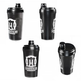 Black plastic shaker bottle with "MOJOKAII" logo, designed for fitness supplements and boosters.