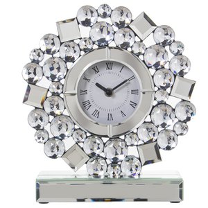 SPIEGELTISCHUHR MIT DIAMANTEN, BATTERIE: 1XAA NICHT INBEGRIFFEN 25X8X28CM, ZIFFERBLATT: °9CM LL71765